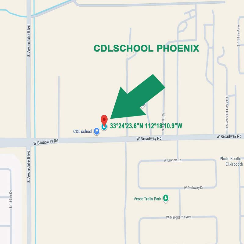 CDL Training Phoenix Map, is a Google map for the school location